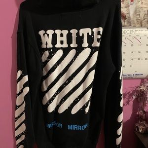 Rocktoohard Off-White Style Diagonal Spray Hoodie